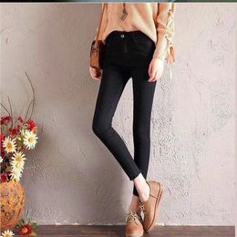 spring autumn Fashion casual stretch plus size brand young female women girls students high waist Anklelength jeans 240219