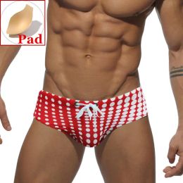 Swimwear Push Up Mens Swim Briefs Bikini Swimwear Sexy Dots Swimming Trunks For Man Swimsuit Beach Shorts Gay Penis Pad Pouch Desmiit UXH