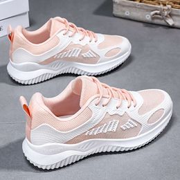 Spring Sports in for Women 2024 New Casual and Breathable Running with Soft Soles Korean Trendy Single Shoes 43233 Sprg Runng Sgle