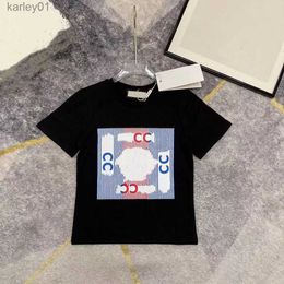 T-shirts T Designer Kids Veil Fashion British Fashion Brand Summer Childrens Treasures And Girls Cotton shirts 240306