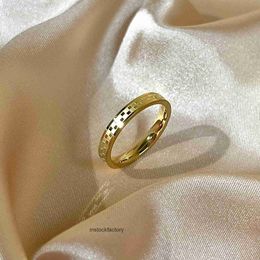 Original 1to1 Cartres Gold Ring Collection Exquisite and niche Design Light Luxury Cold High Grade Sensible Plain Irregular Minimalist VY8E