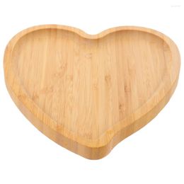 Dinnerware Sets Multifunction Heart Shaped Serving Plate Cake Pans Bamboo Multi-function Tray