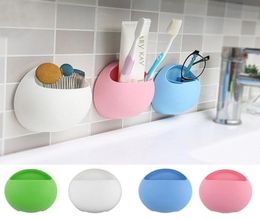 Home Bathroom Toothbrush Wall Mount Holder Sucker Suction Cups Organiser Rack1201974