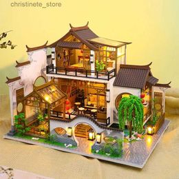 Architecture/DIY House DIY Doll House Wooden Miniature Furniture Dollhouse Toys for Children Birthday Gifts F032