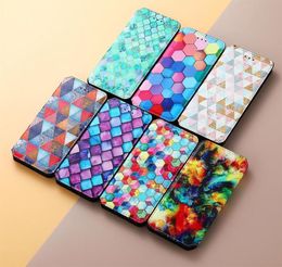 Leather Painted Phone Case For Samsung Galaxy Z Fold 3 5G Antifall Business Protective Folding Cases Cover4767228
