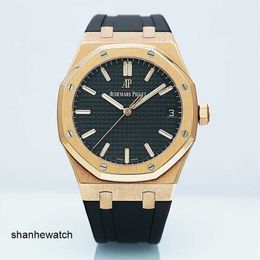 Highend Wrist Watch Popular Wristwatches AP Royal Oak Series 18K Rose Gold 41mm Automatic Mechanical Mens Watch 15500OR