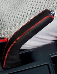 Case for Mitsubishi Lancerex handbrake cover Car styling Genuine leather Handbrake Grips Interior decoration accessories Lever co3719631
