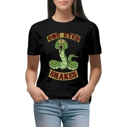 Women's Polos One Eyed Snakes T-shirt Tops Lady Clothes Spring Women 2024