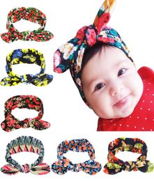 13 Colours Baby Girls Headbands Flowers Bunny Hairband Bohemia Turban Knot Rabbit Ear Flroal Headband Headwear Kids Hair Accessorie9307339