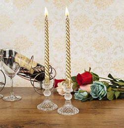 Crystal Glass Candle Holder Home Decoration wedding Candelabrum Candlestick sets Decoration Candle Stick2938389