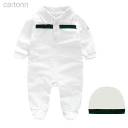 Footies baby Rompers boy girl kids 1-2 years old newborn 100%cotton Newborn Long sleeve short sleeves jumpsuit hat 2 piece set G001 240306