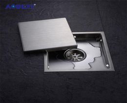 AODEYI Tile Insert Square Stainless Steel Floor Drain Waste Grates Bathroom Invisible Shower Drain 110 x 110MM Or 150 x 150MM T2001478497