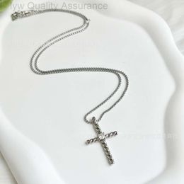 Designer David yurma Jewellery Cross Single Diamond Pendant Clavicle Necklace Quick Sale