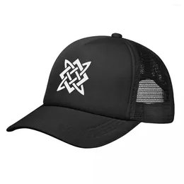 Berets Slavic Pattern Original Adjustable Mesh Trucker Hat For Men And Women