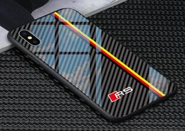 TPU+Tempered Glass Racing car RS phone Cases for apple iphone 12 mini 11 pro max 6 6s 7 8 plus X XR XS MAM SE2 SAMSUNG S8 S9 S10 E s20 s21 ultra NOTE 9 shell cover7937979