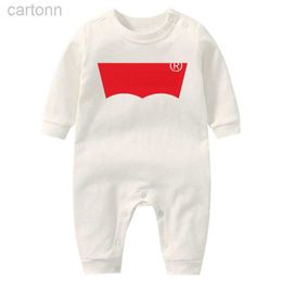 Footies baby Rompers Boys girls designer print Pure cotton Comfortable breathable jumpsuit Lev15- newborn romper 240306