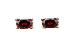 Stud 925 Sterling Silver Earrings Red Stones 13mm Verisons handmade designer vintage luxury jewelry accessories gift6031929