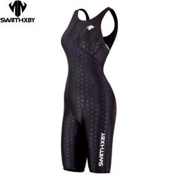 Swimwear HXBY High quality Women Swimwear Professional Training Competition Waterproof Quick Dry One Piece Swimsuit Girl Bathing Suit