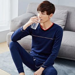 Men's Thermal Underwear V-neck Ultra-Soft Solid Colour Thin Set Long Johns For Men Inner Wear Winter Warm Thermo Lingerie Male