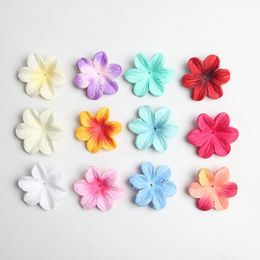 Diametro 5 cm Tessuto rosa di seta Petali di fiori di ciliegio Lanterne di fiori Corde di fiori Abiti da sposa Decorazione bambola Materiali fai da te 500 g/lotto