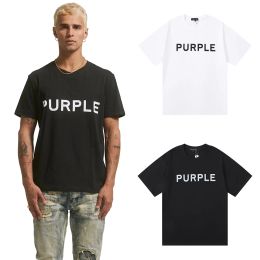 Fashion Brand T Shirt Purple Tshirts For Men Women Clothes Fashionable Street Shirts C1-12 Summer Printed T-shirts Couples Short Sleeves Clothing CYD24030605