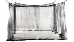 New 4Corner Bed Netting Canopy Mosquito Net for QueenKing Sized Bed 190210240cm Black7292769