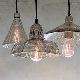 Pendant Lamps Retro Industrial Loft Antique Mercury Glass Light Coffee Shop Single Restaurant Hanging Lamp