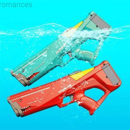 Toys Gun Gun Toys Automatic Electric Water Bursts Summer Play gun 500ML Shark High Pressure Beach Kids Fight 220919 240306