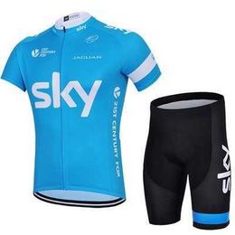 Men's T-shirts Cycling Wear Sky Short Sleeve Suit Mens Summer Cycling Wear