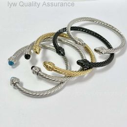 Designer David yurma Jewellery Fashionable and Popular 5mm Bracelet Twisted Thread Opening Handpiece