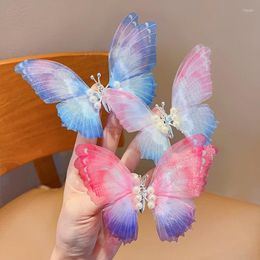 Dog Apparel Pet Hair Accessories Colourful Glitter Butterfly Clips Cute Hairpins For Cat Yarn Bows Hairgrip Barrettes