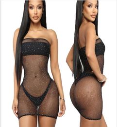 sexy lingerie bikini fishnet tights womens shiny diamond mesh stockings rhinestone nylon black erotic bodysuit female309U7303977