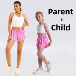 Dresses Butterfly Athletic Shorts Women Child Spandex Youth 2in1 Flowy Running Tennis Skirt Short Sport Summer Cool Casual Pants Girls