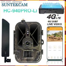 Hunting Cameras HC-940PROLi 4G Live Video 10000mAh Lithium Battery Trail Camera 36MP 4K Application Cloud Service Waterproof IP66 Wildlife Q240306