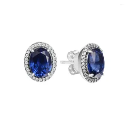 Stud Earrings Christmas Sparkling Statement Fashion Female Classical Sterling Silver Jewellery For Woman