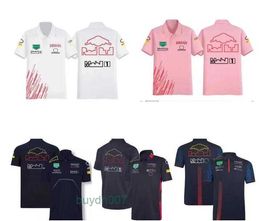 Hlah Men's Polos F1 Formula One Racing Polo Shirt Summer Short-sleeved Shirt with the Same Customizable