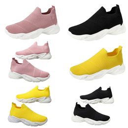 Spring and Autumn New Cross border Women's Shoes Casual Shoes Children's Breathable Student Shoes Korean Versatile Sports Shoes black yellow 37