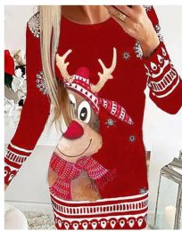 Dress Christmas Dress For Women Red Elegantes Long Sleeve Casual Clothes Pullovers Dresses Autumn Winter Fashion Vestidos Para Mujer