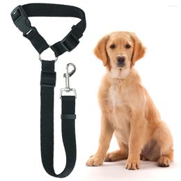 Dog Collars Universal Car Safety Belt Adjustable Dogs Harness Collar With Clip Vehicle Leash Outdoor Strap For