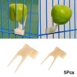 Other Bird Supplies 5Pcs Fruit Fork Parrot Pet Plastic Food Holder Feeding On Cage For Hamster Rat 2 Size S/L