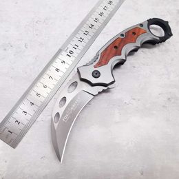 Eagle Small Claw , Outdoor Fox Folding Knife, Fruit Handle, CS Hands Training Tool, Mini Bent Knife 613780