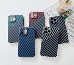 Cases For Samsung Galaxy S22Ultra iphone 14 11 12 13 Pro Max X XR XS Ultra Thin Carbon Fibre Texture Hard Back Cover2667265