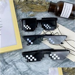 Party Favour Mosaic Sunglasses Funny Glasses My World Pixel Wholesale Drop Delivery Home Garden Festive Supplies Event Dhebt