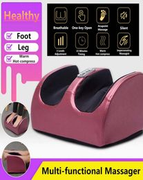220V Electric Heating Foot Massager Relaxation Kneading Roller Vibrator Machine Reflexology Calf Leg Pain Relief Relax8980425
