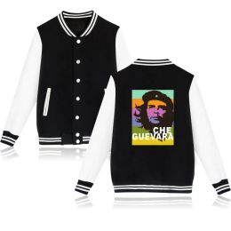 Jackets Che Guevara Hero Baseball Jacket Uniform Coat Argentina Hero Long Sleeve Fleece Sweatshirt Winter Hip Hop Hoodies Brand Clothes