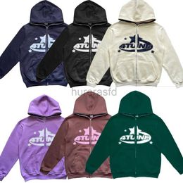 Men's Hoodies Sweatshirts Hoodies Sweatshirts 4tune full zipper sweatshirt American youth cardigan jacket retro y2k hoodie casual loose 231219 2436