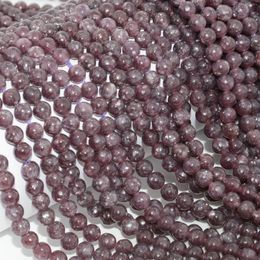 Loose Gemstones Natural Lepidolite Round Beads 6mm