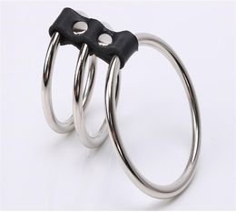 Sex leather stainless steel delay ring shackles ring penis ring adult articles sex appeal tools6906042