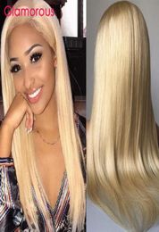 150 Density Blonde Human Hair Lace Frontal Wigs Color 613 Straight Swiss Lace Human Hair Wigs for Women5218294