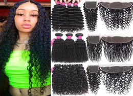 9A Brazilian Virgin Human Hair Bundles With Closure 13X4 Ear To Ear Lace Frontal Or 4x4 Lace Closure Body Wave Straight Loose Wave2189516
